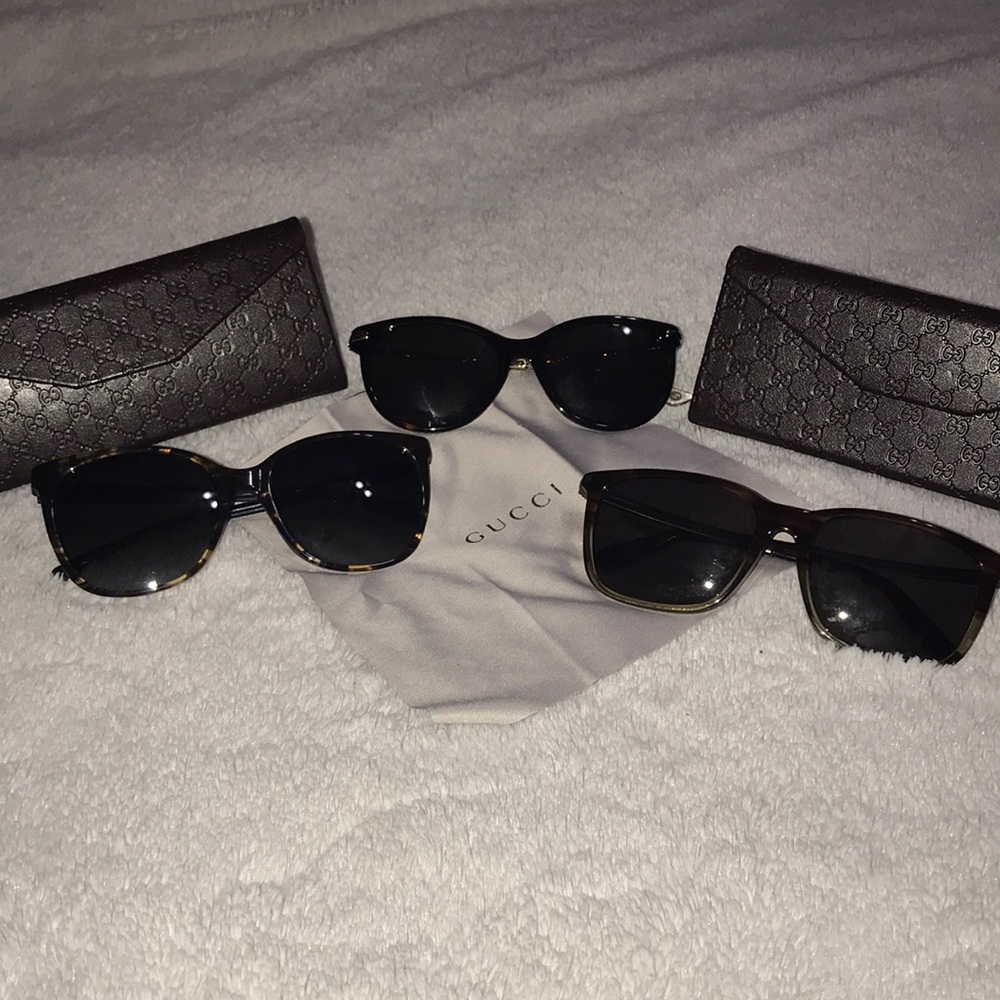 3 pair of Gucci sunglasses